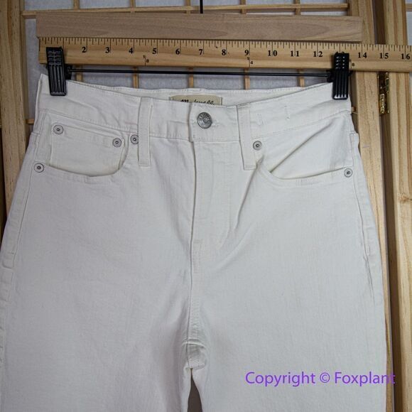 NEW Madewell The High-Rise Perfect Vintage Jean in Tile White,‎ 25 - Picture 4 of 13